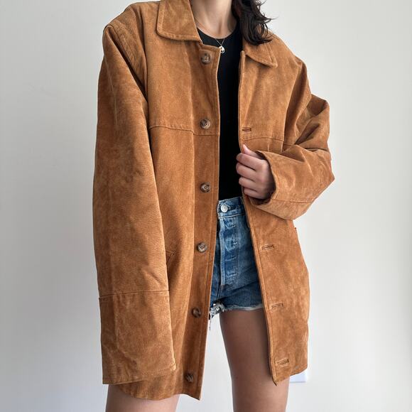 Vintage Jackets & Blazers - Vintage Suede Leather Jacket